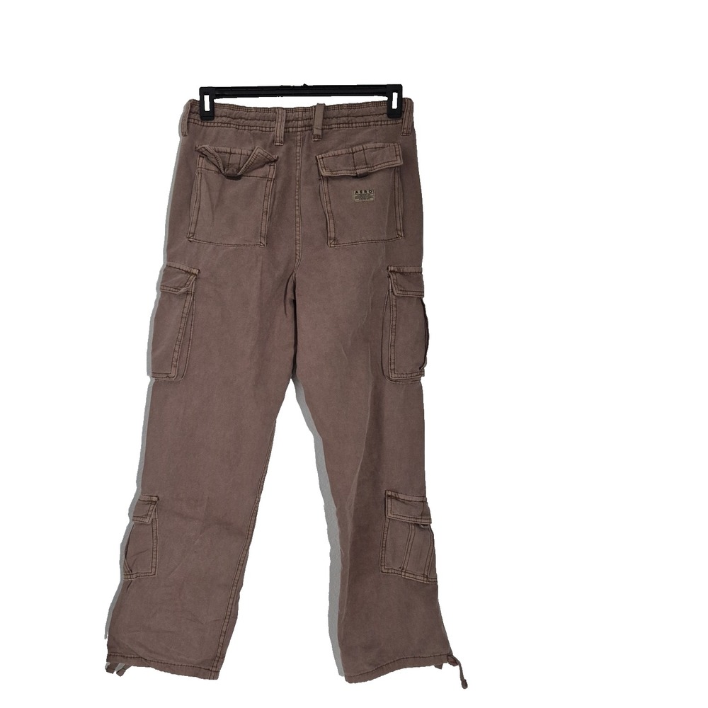 Aeropostale Pants Mens XS Brown Baggy Cargo drawstring‎ Outdoor Preppy